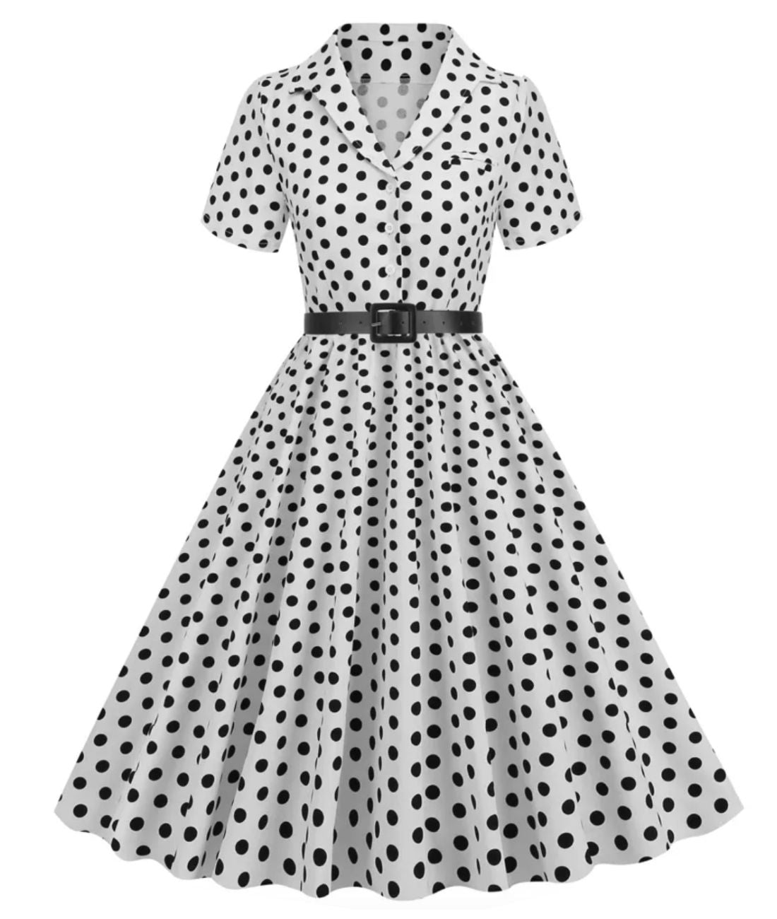 Robe Années 40 Blanche - Madame Vintage