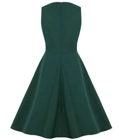 Robe Crayon Année 60 Vert - Madame-Vintage