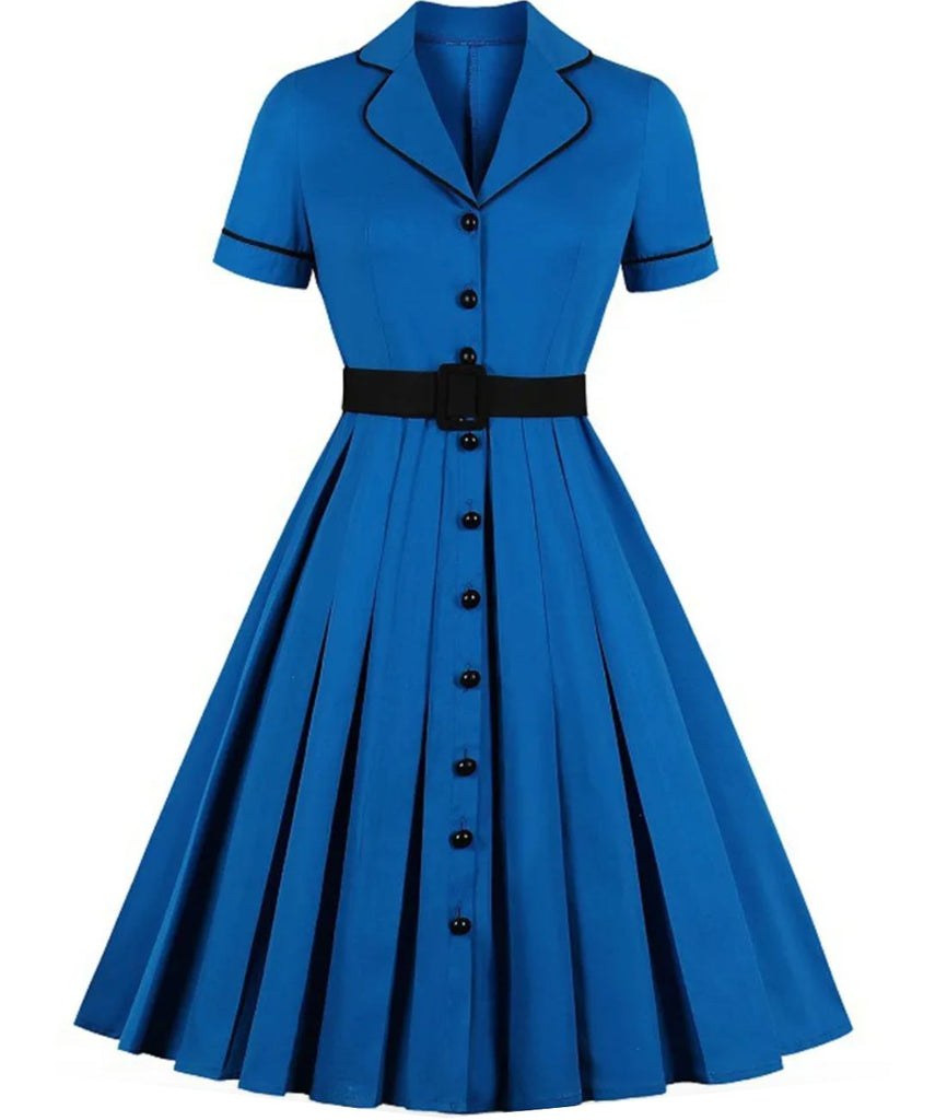 Robe Des Ann es 50 Bleue Madame Vintage