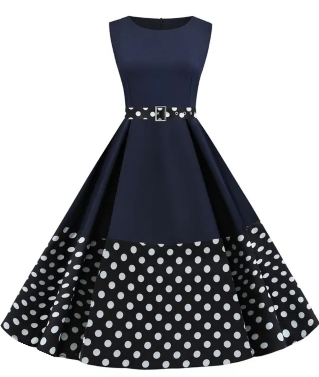 Robe Longue A Pois Annee 60